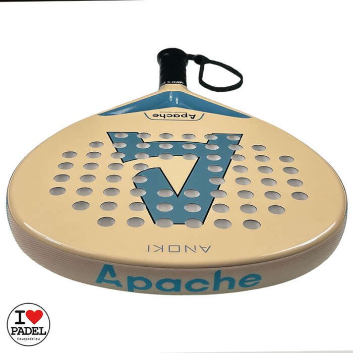 Padel Racket Apache Anoki 2023, Multipurpose and Defence for Initiation and Advanced Padel Players, Power, Control, Absorption. Best Price Quality Hand Made Spain. WPT, VIP. I Love Padel 03