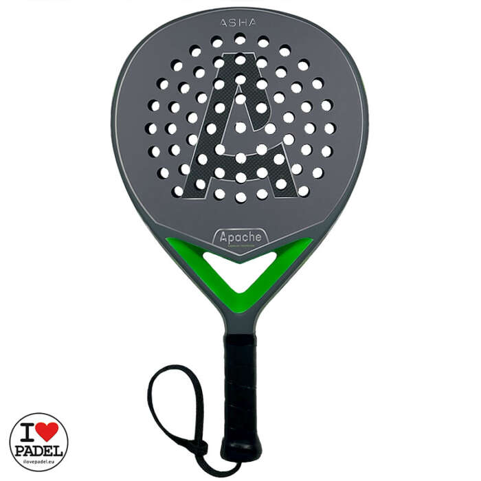 Padel Racket Apache Asha 2023, Multipurpose and Defence for Advanced and Professional Padel Players, Power, Control, Absorption. Best Price Quality Hand Made Spain. WPT, VIP. I Love Padel 01