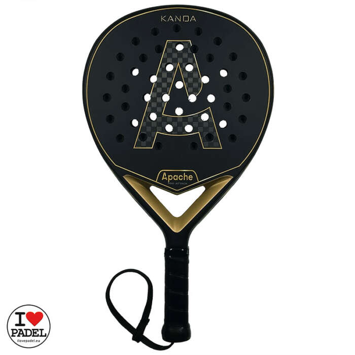 Padel Racket Apache Kanda 2023, Multipurpose and Attack for Advanced and Professional Padel Players, Power, Control, Absorption. Best Price Quality Hand Made Spain. WPT, VIP. I Love Padel 01