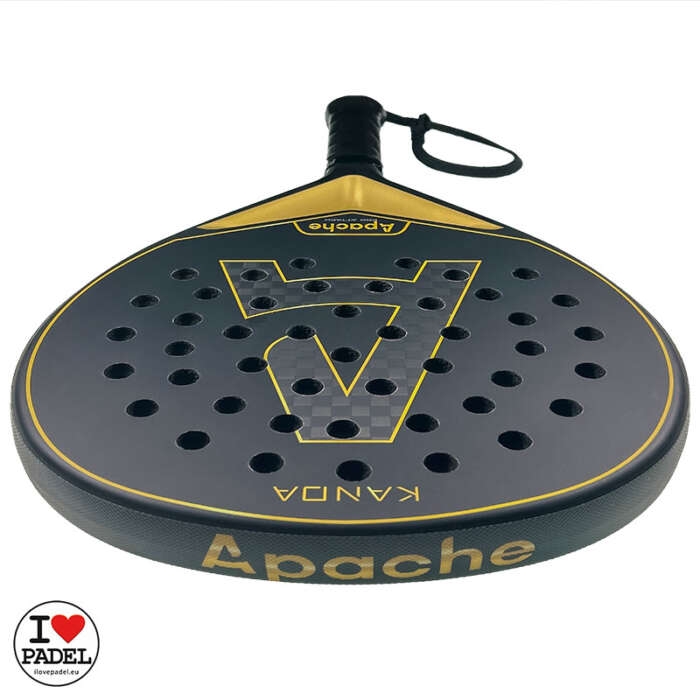 Padel Racket Apache Kanda 2023, Multipurpose and Attack for Advanced and Professional Padel Players, Power, Control, Absorption. Best Price Quality Hand Made Spain. WPT, VIP. I Love Padel 03