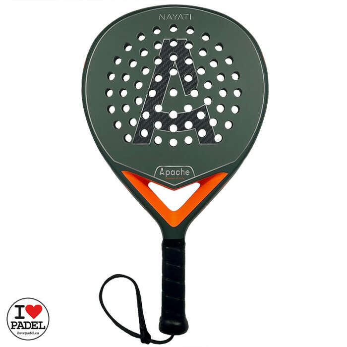 Padel Racket Apache Nayati 2023, Multipurpose and Attack for Advanced and Professional Padel Players, Power, Control, Absorption. Best Price Quality Hand Made Spain. WPT, VIP. I Love Padel 01