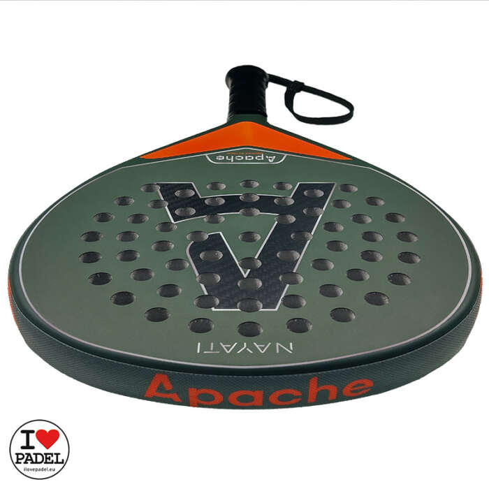 Padel Racket Apache Nayati 2023, Multipurpose and Attack for Advanced and Professional Padel Players, Power, Control, Absorption. Best Price Quality Hand Made Spain. WPT, VIP. I Love Padel 03