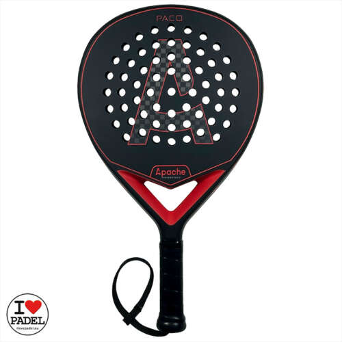 Padel Racket Apache Paco 2023, Multipurpose and Defence for Advanced and Professional Padel Players, Power, Control, Absorption. Best Price Quality Hand Made Spain. WPT, VIP. I Love Padel 01