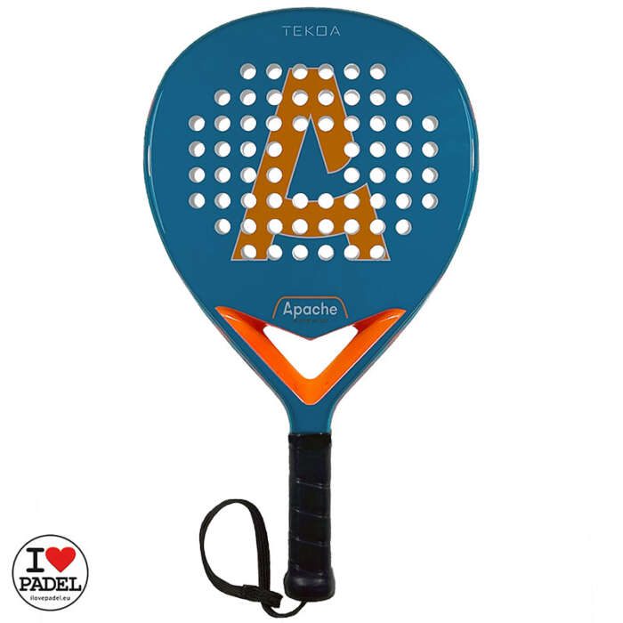 Padel Racket Apache Tekoa 2023, Multipurpose and Attack for Initiation and Advanced Padel Players Power, Control, Absorption. Best Price Quality Hand Made Spain. WPT, VIP. I Love Padel 01